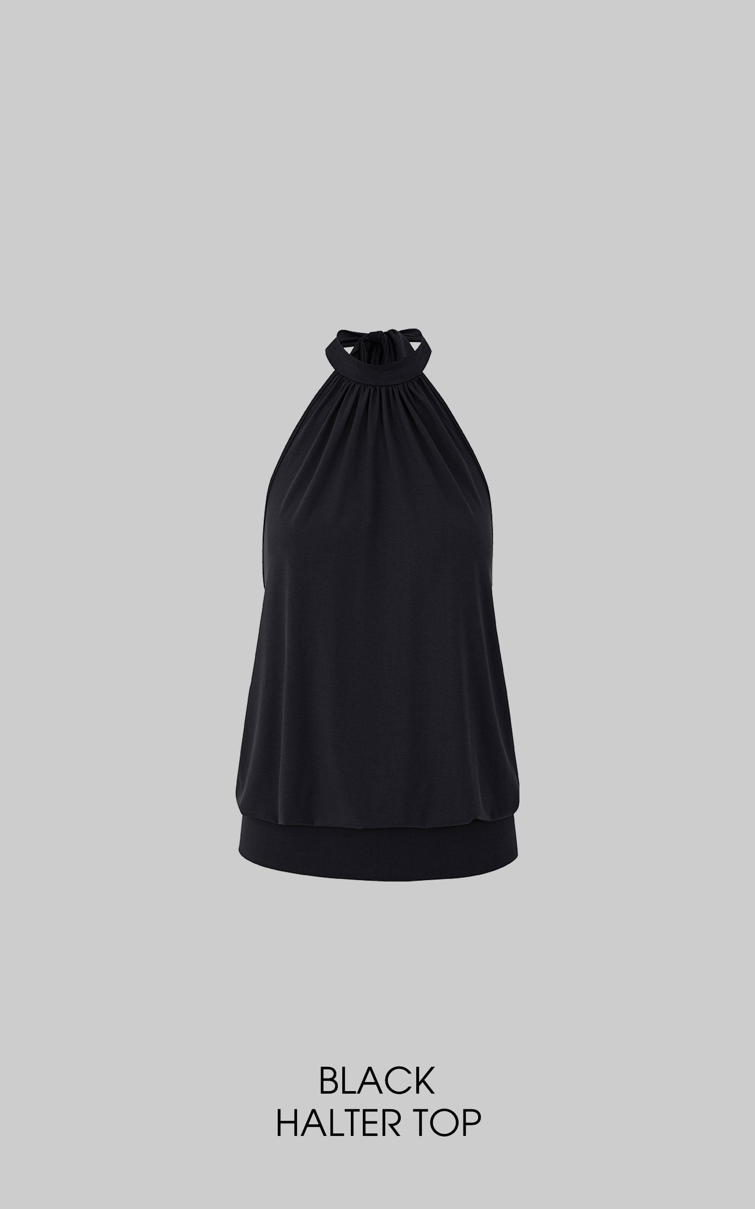 IAMXIAA Open-Back Halter Neck Draped Sleeveless Top
