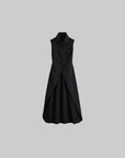 DOINDULGE High Collar Longline Vest Dress