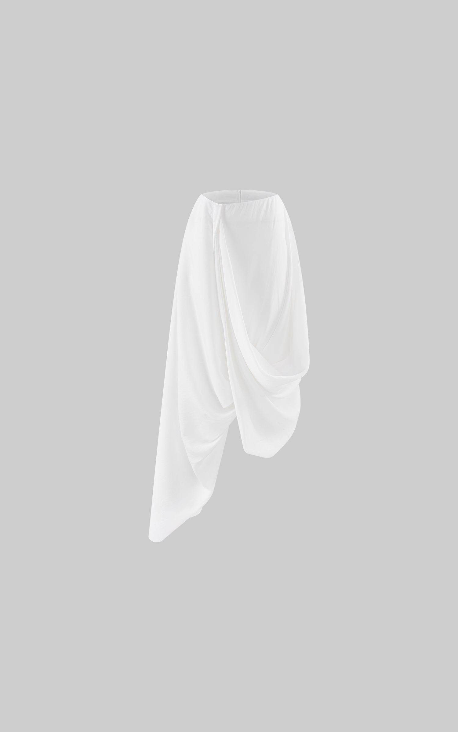 0122stepll Draped Asymmetric Maxi Skirt
