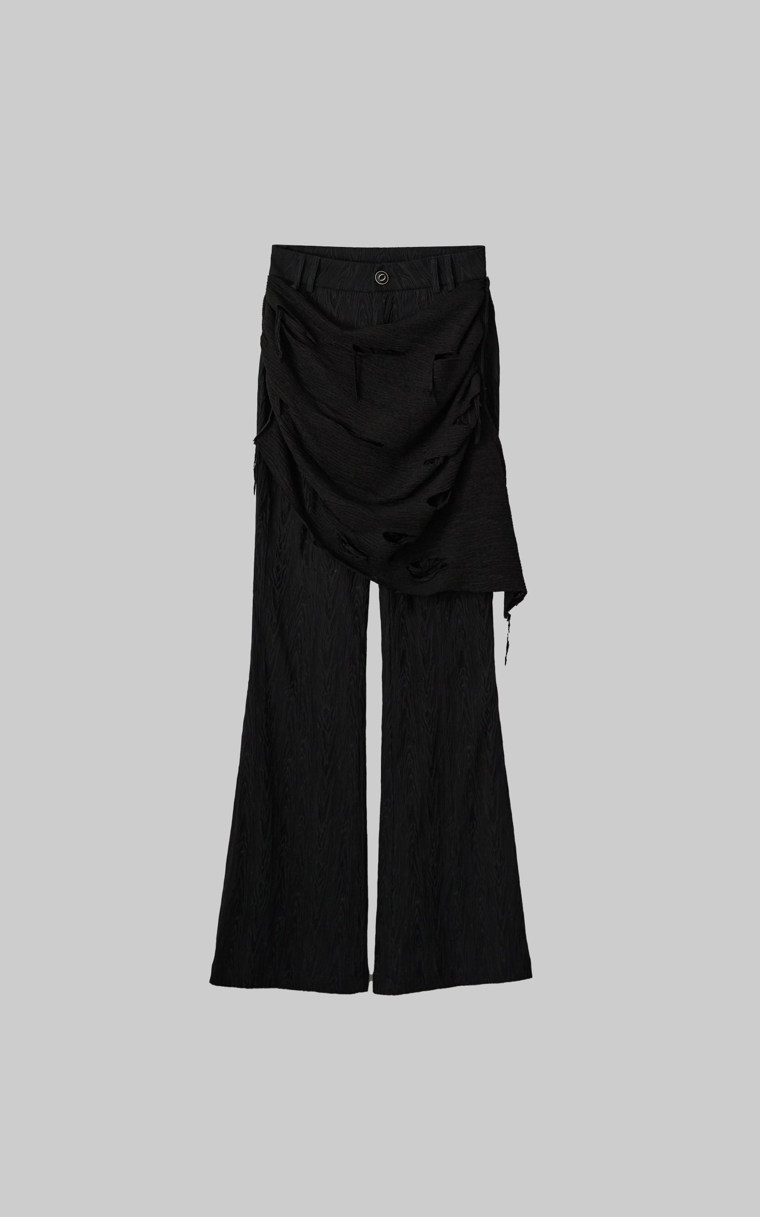 DOINDULGE Deconstructed Layered Wide-Leg Pants