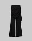 DOINDULGE Deconstructed Layered Wide-Leg Pants