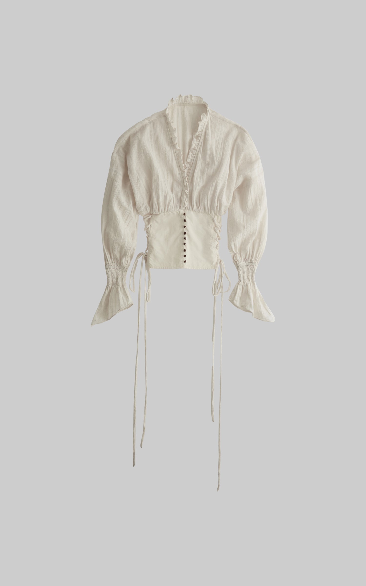 DOINDULGE Structured Corset-Panel Ruched Shirt