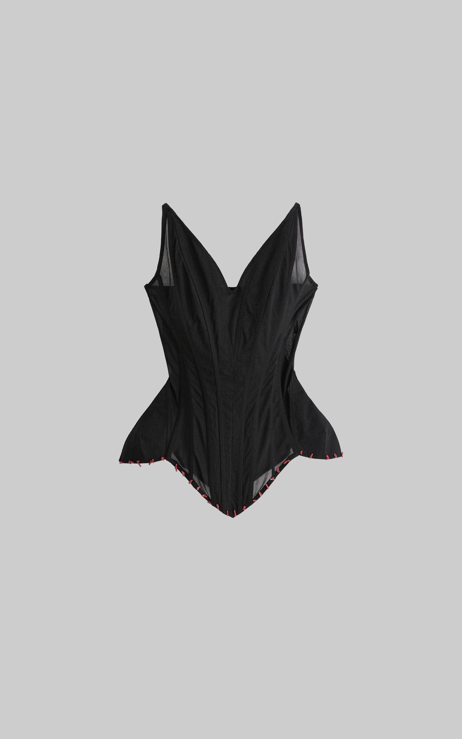 DOINDULGE Black Mesh Corset Bandeau Top
