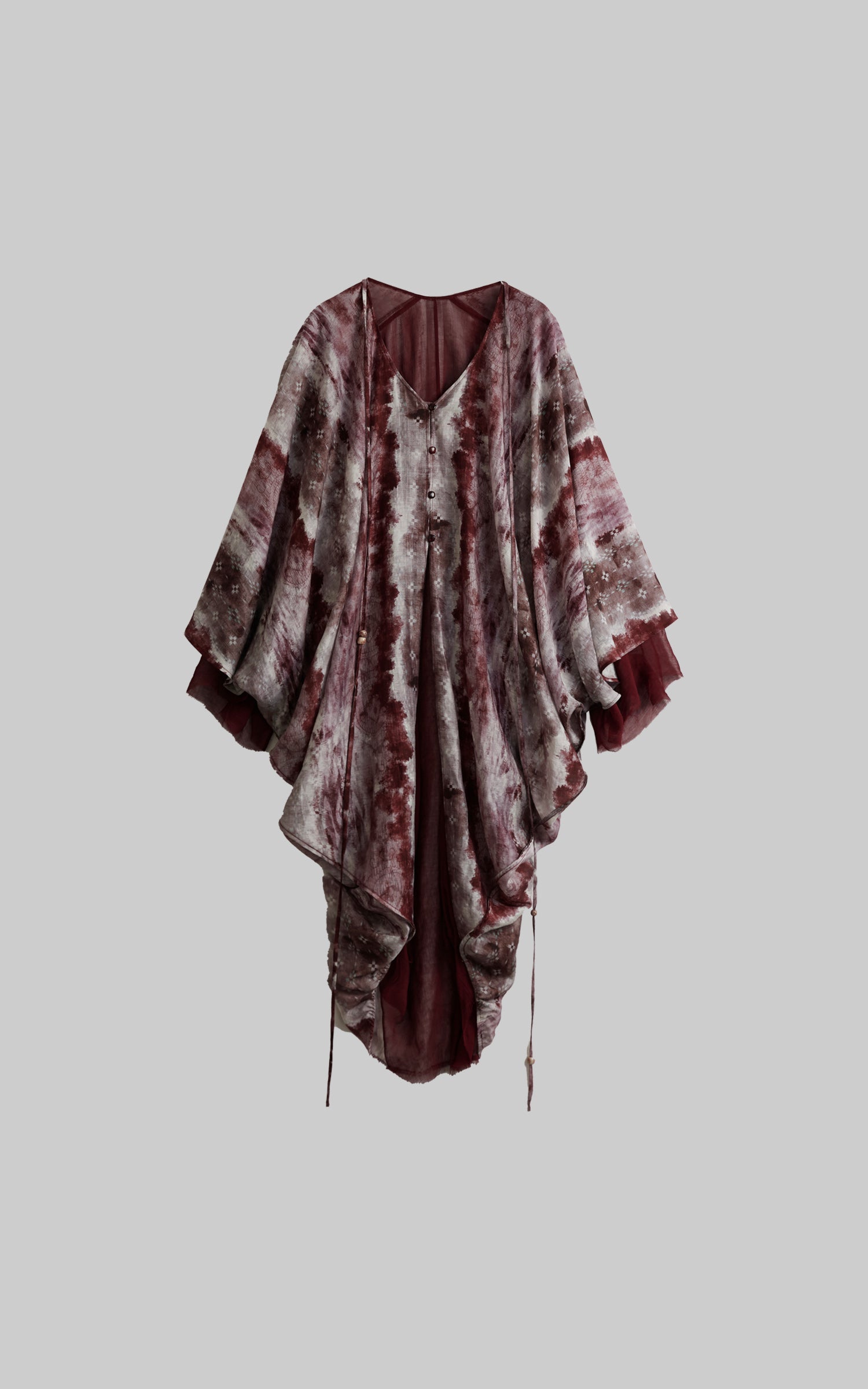 DOINDULGE Tie Dye Flowing Sheer Cardigan