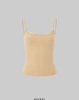 IAMXIAA Soft Stretch Lace Detail Fitted Cami Top