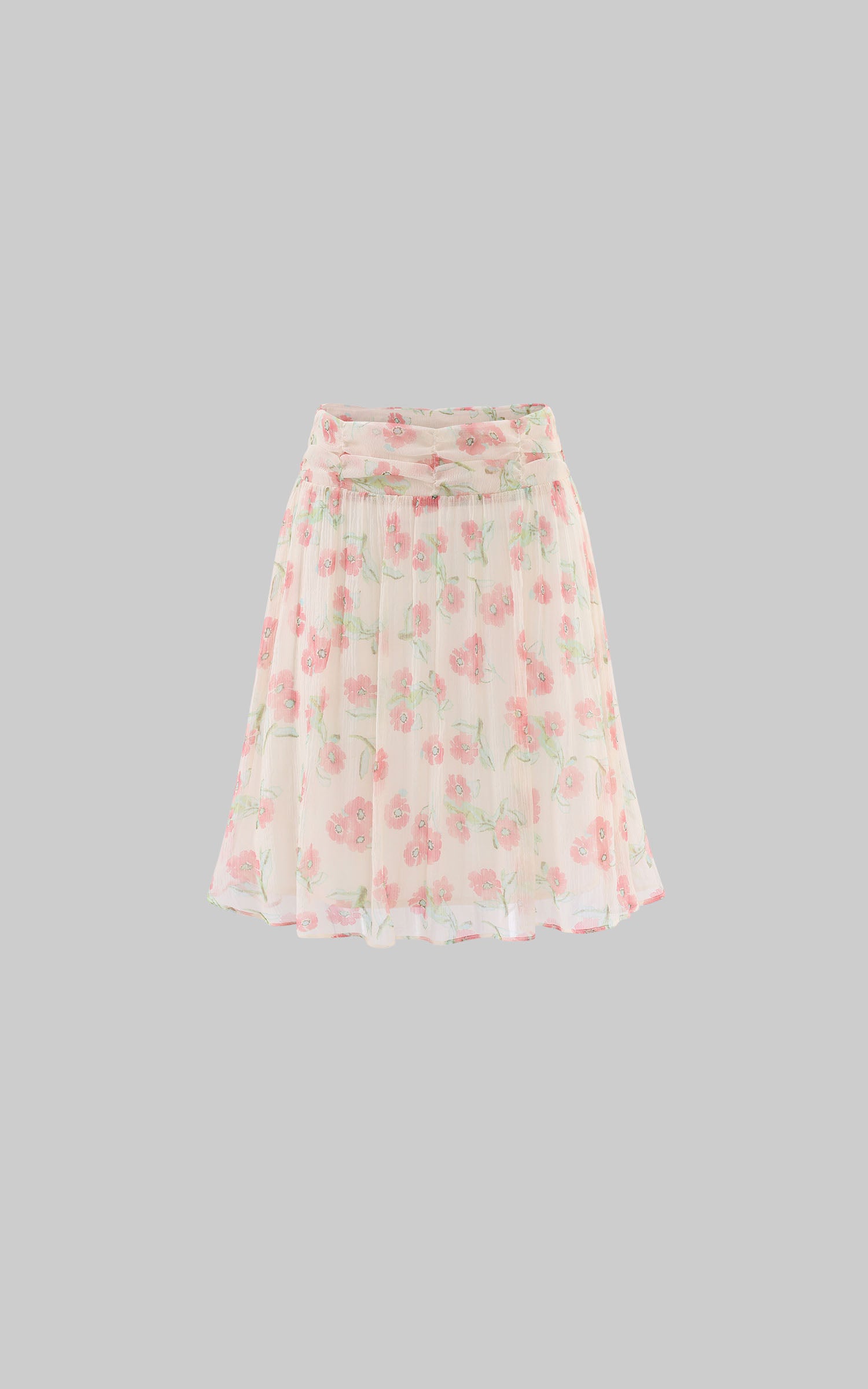 Hydrae Jupe midi vintage en chiffon à motif floral