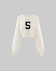 WARDEN EDGE No.5 Cropped Oversized Knit Sweater