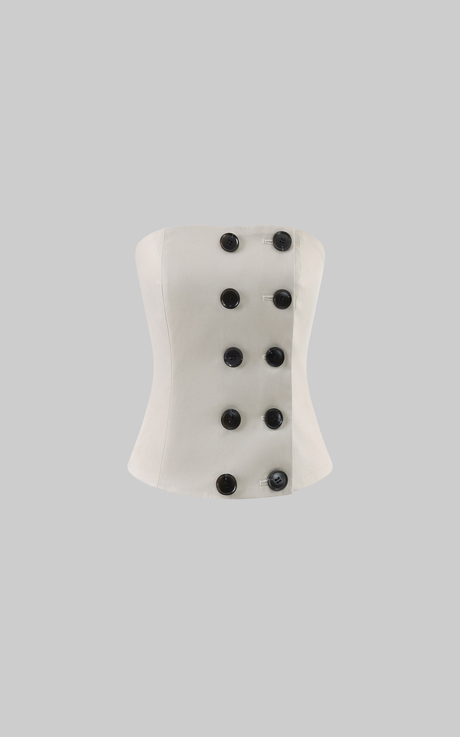 Hydrae Double-Breasted Strapless Corset Tube Top