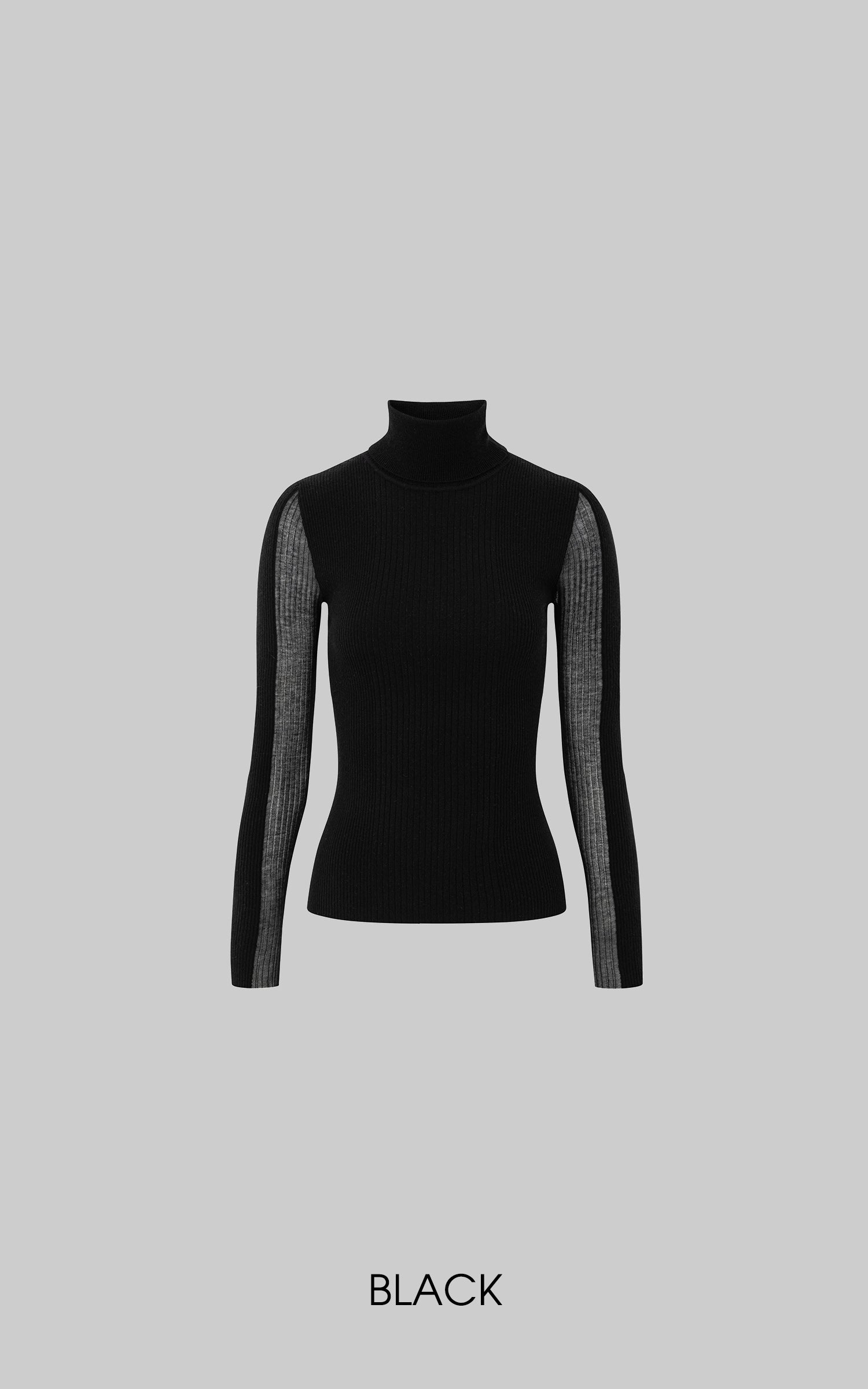 IAMXIAA Haut de base côtelé à col roulé