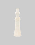 RASE LE SOL Ruffled Open-Waist Mermaid Dress