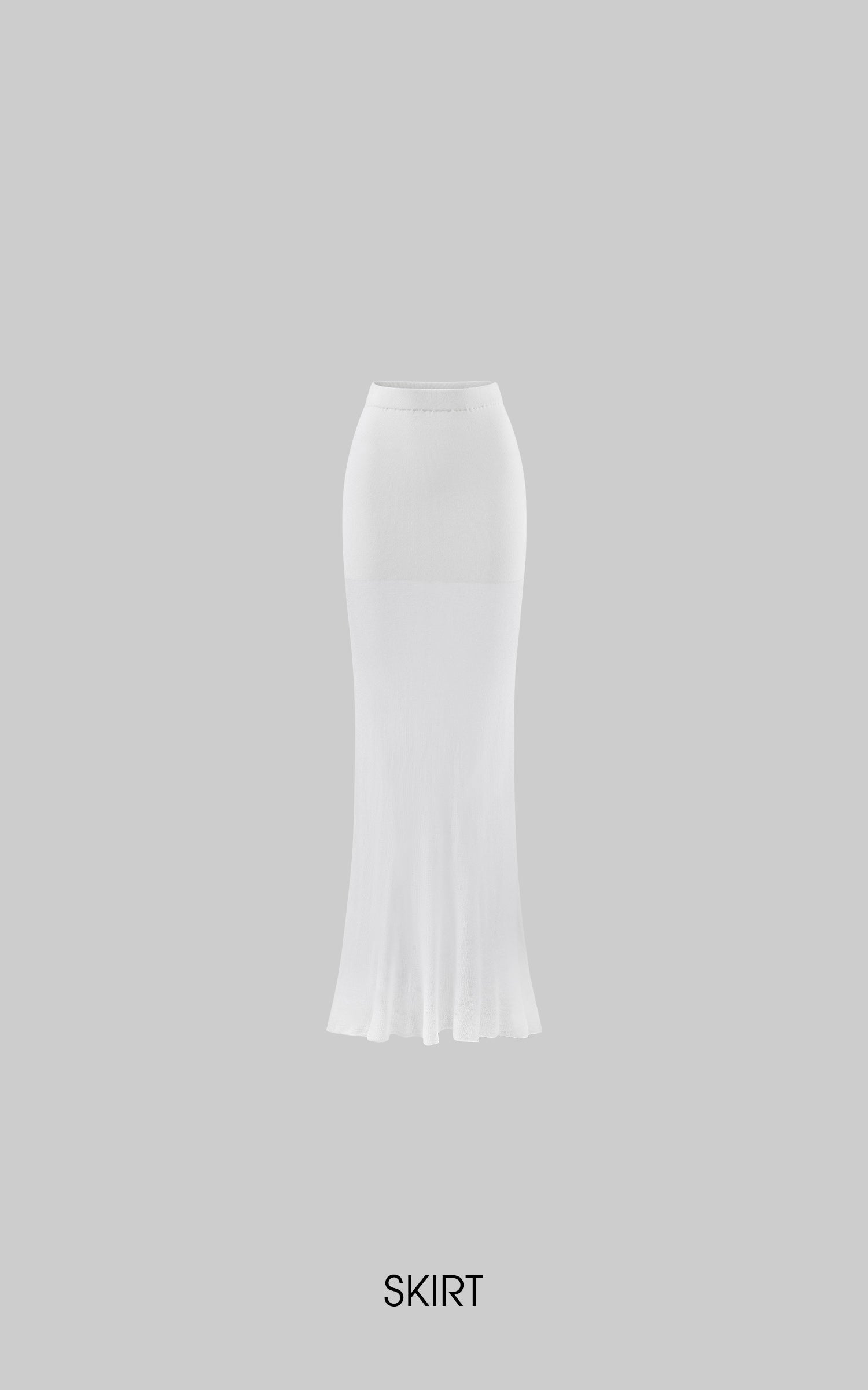 0122stepll Sheer Knit Maxi Skirt &amp; Baby Tee Set