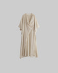 DOINDULGE Cowl Neck Batwing Sleeve Maxi Robe