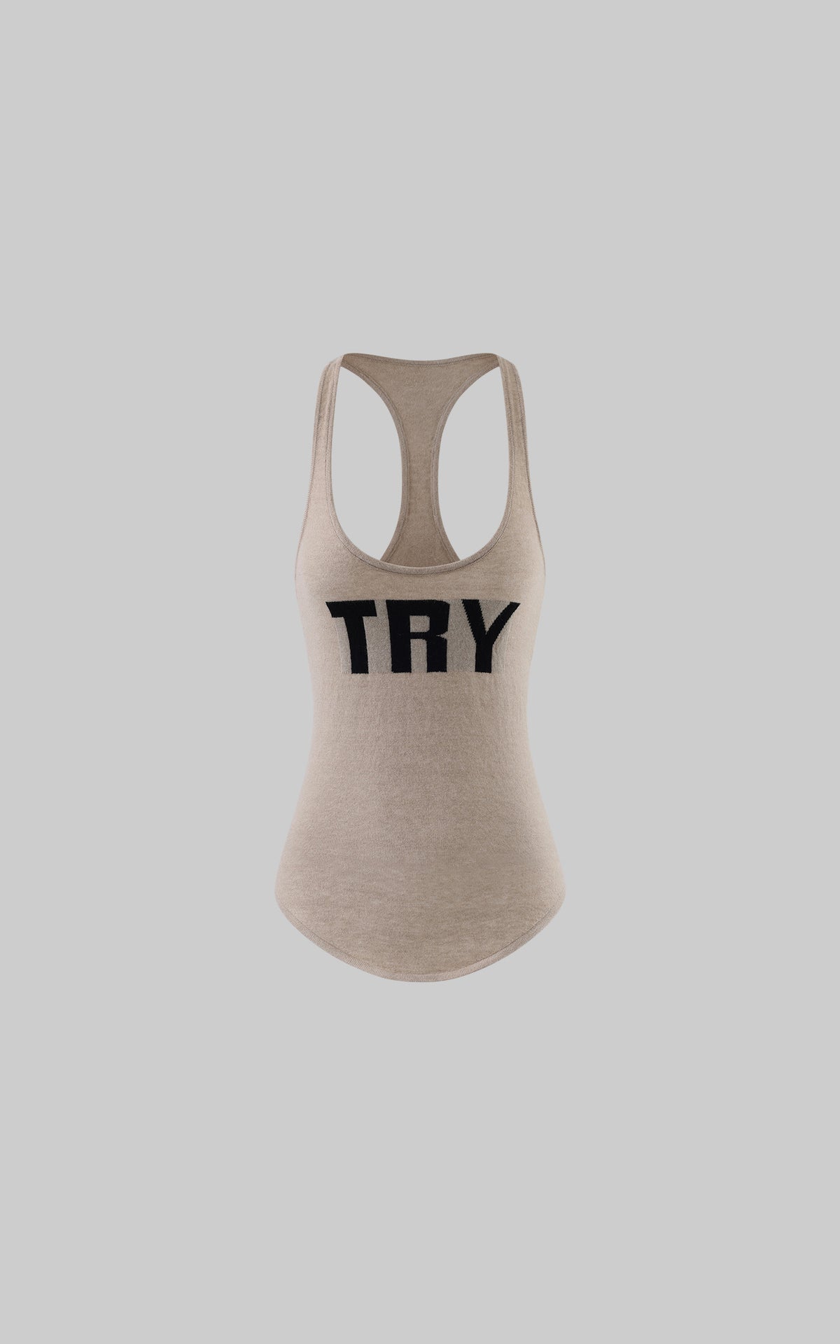 WARDEN EDGE TRY Graphic Racerback Knit Tank Top
