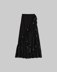 DOINDULGE Detachable Asymmetric Lace Maxi Skirt