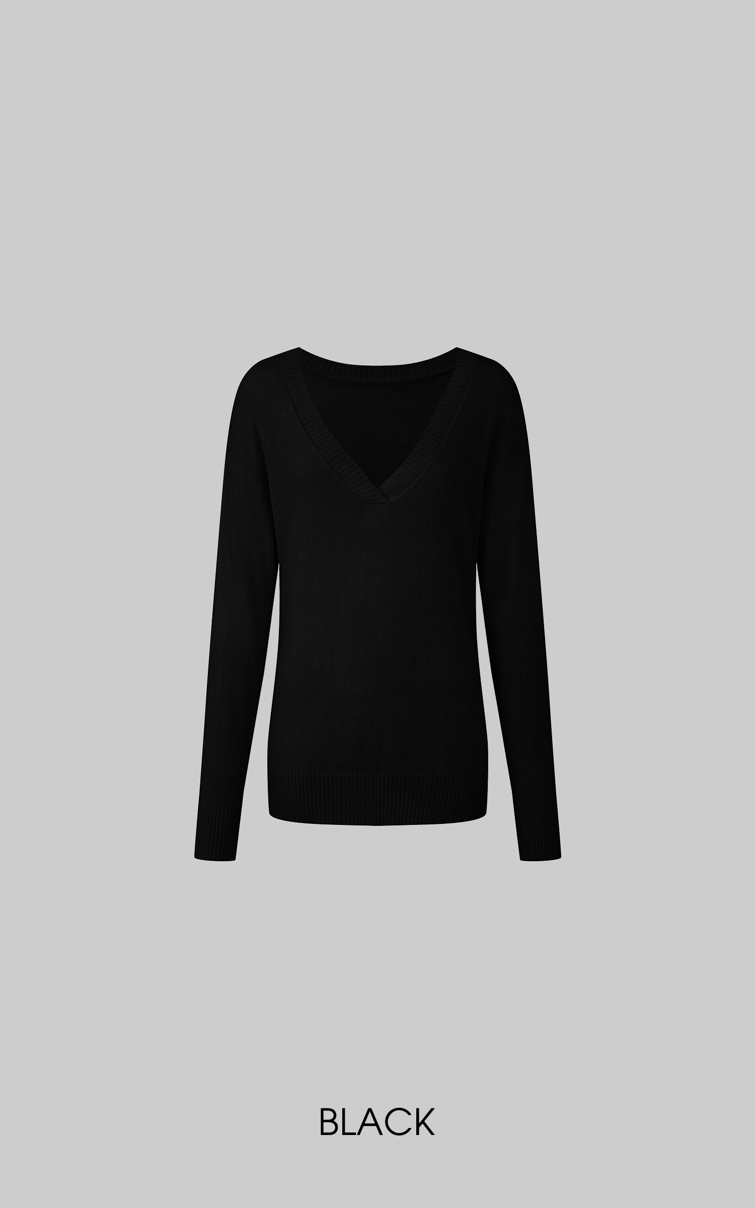 Pull en maille à col en V décontracté