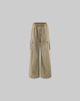 WARDEN EDGE Washed Utility Wide-Leg Cargo Pants