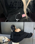Rase le sol Deconstructed Wide-Neck Sweatshirt & Micro Shorts Set