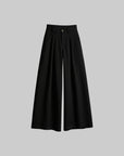 DOINDULGE Wide Leg Pleated Trousers with Structured Waistband
