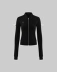 Rase le sol Wing Hoodie Black Fitted Cotton Long Sleeve Top