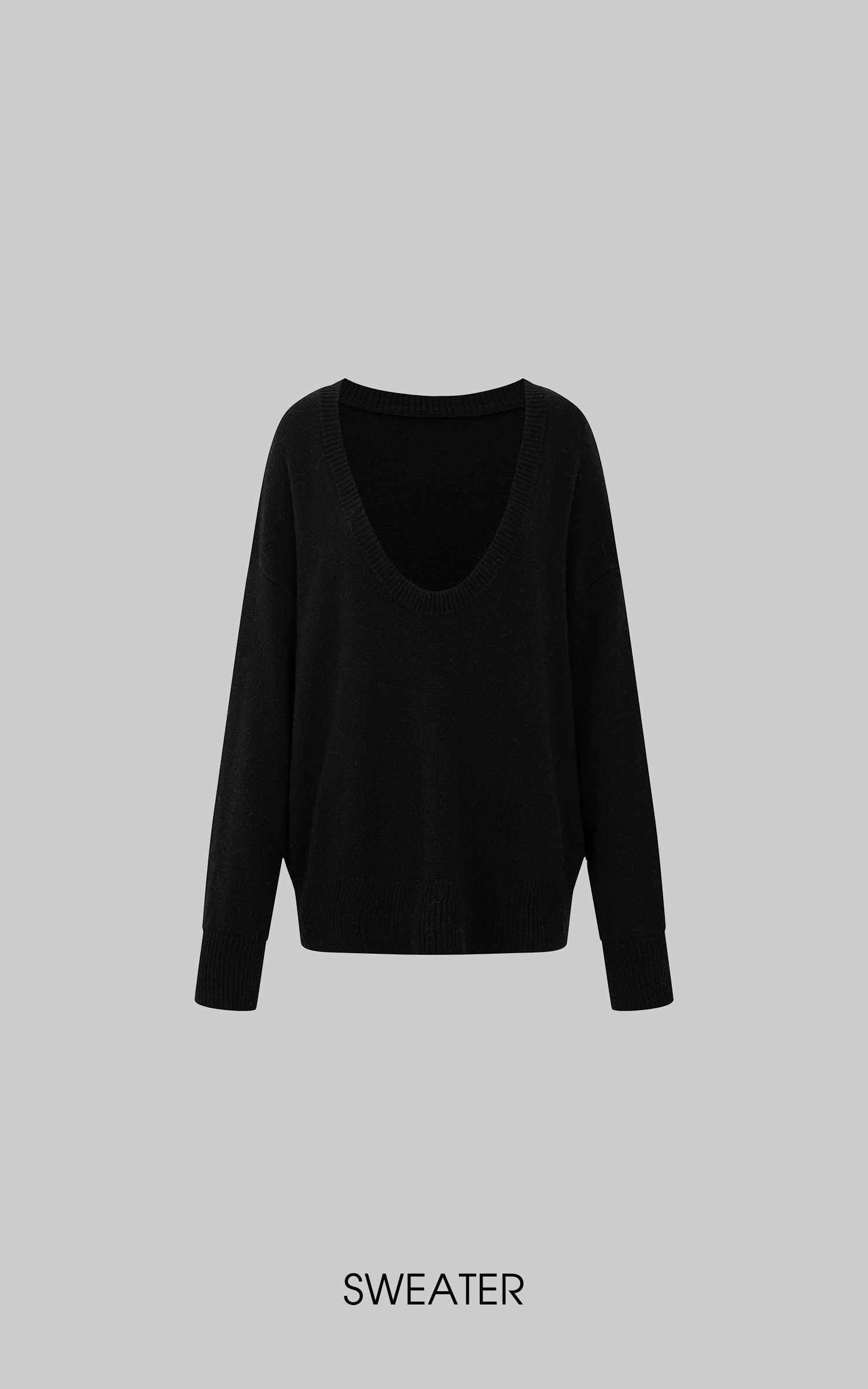 IAMXIAA 브이넥 니트 스웨터 &amp; 하이넥 베스트 레이어드 세트