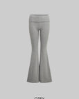 IAMXIAA V-Neck T-Shirt & Flared Pants Set