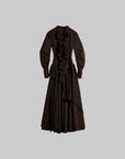 DOINDULGE Textured Ruched Shirt Dress