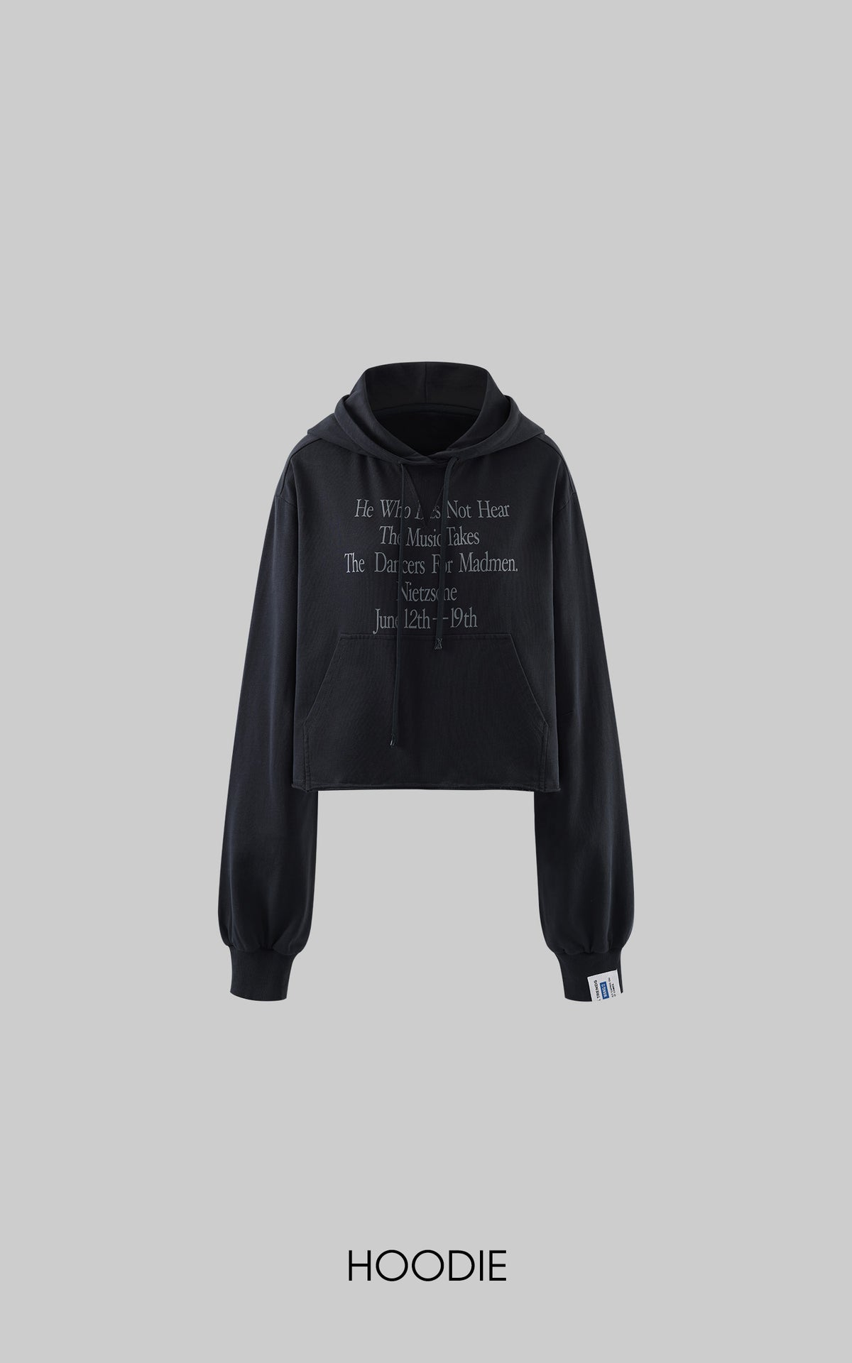 WARDEN EDGE Cropped Graphic Hoodie &amp; Shorts Set
