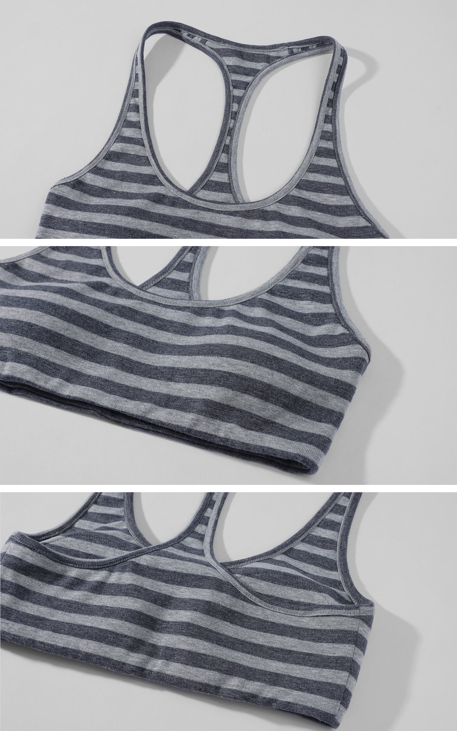 Rase le sol Layered Henley Knit Top, Racerback Tank &amp; Striped Micro Shorts Set