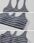 Rase le sol Layered Henley Knit Top, Racerback Tank & Striped Micro Shorts Set