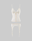 ROVENTE Floral Lace Cami & Garter Belt Set