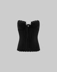 ROVENTE Ensemble corset à dentelle et pantalon évasé