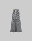 WARDEN EDGE Striped Cropped Hoodie and Wide-Leg Pants Set