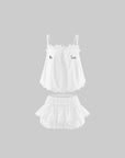 WARDEN EDGE Lace-Trim Ruffle Camisole & Shorts Set