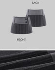 Hydrae Low Rise Pinstripe Micro Mini Skirt Shorts