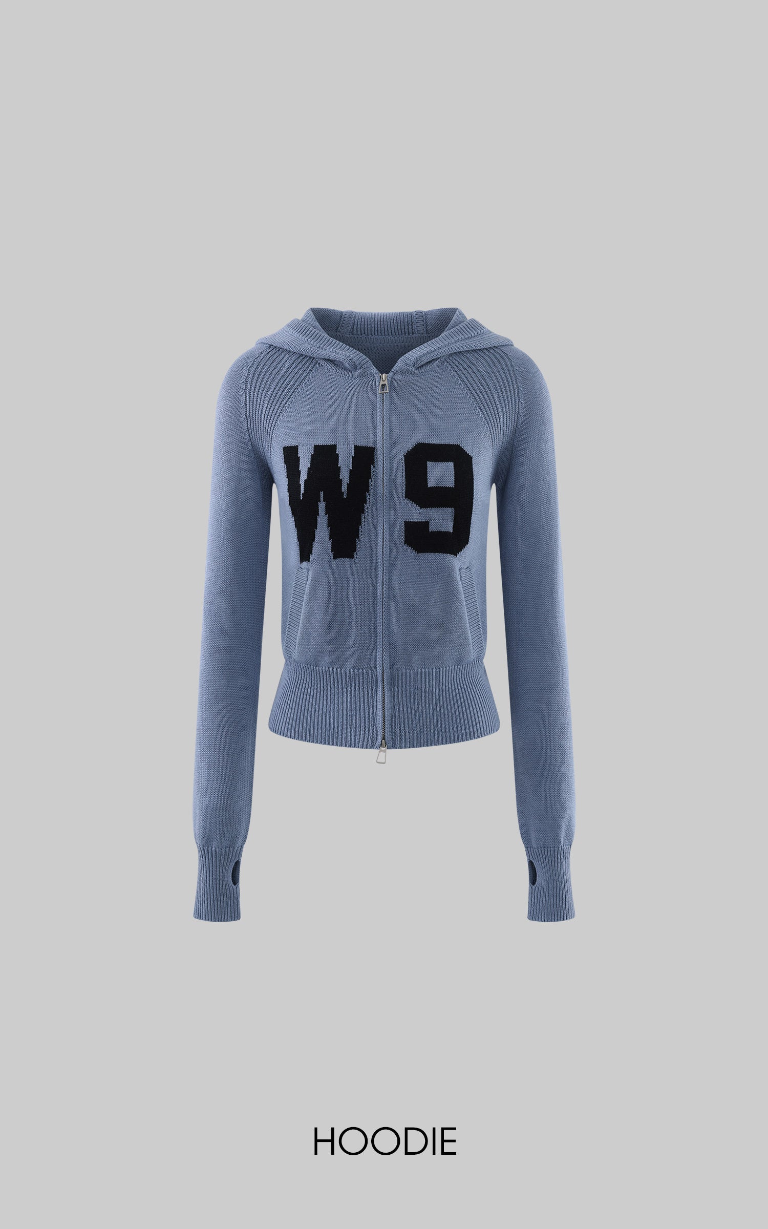 WARDEN EDGE W9 Intarsia Wool Knit Zip Hoodie &amp; Shorts Set