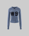 WARDEN EDGE W9 Intarsia Wool Knit Zip Hoodie & Shorts Set