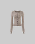 Rase le sol Fitted Button-Up Knit Cardigan