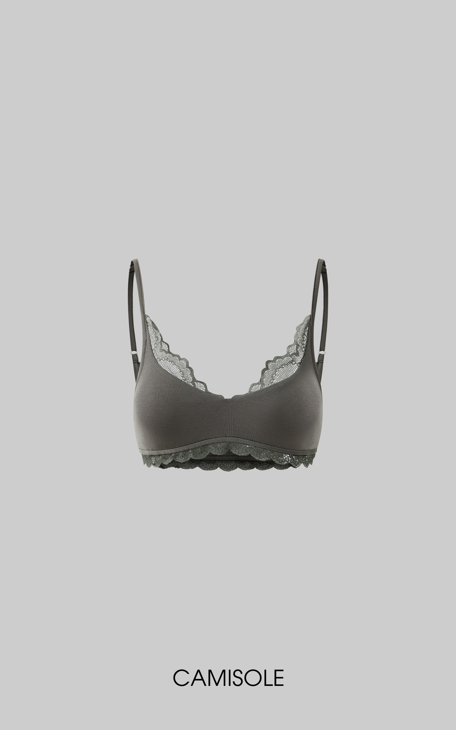 Rase le sol Draped Mesh Top with Lace Trim Camisole Set - PINKPARKS