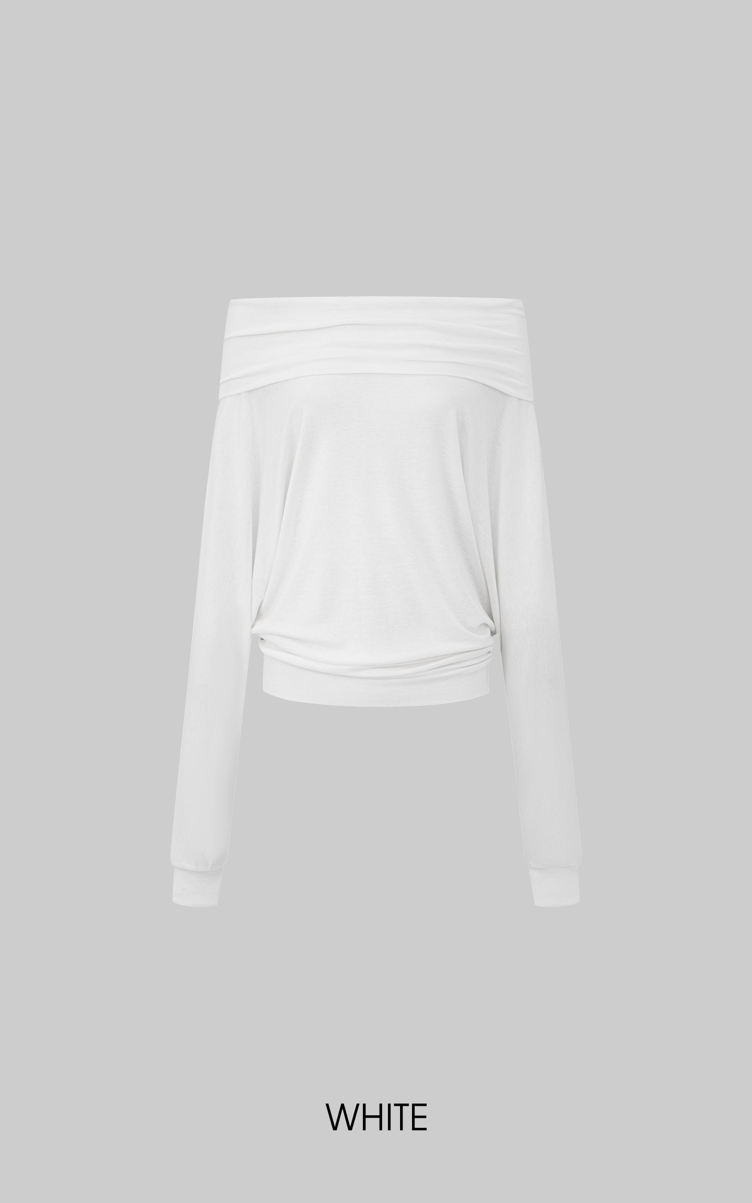 IAMXIAA Off Shoulder Knit Top Long Sleeve Pullover