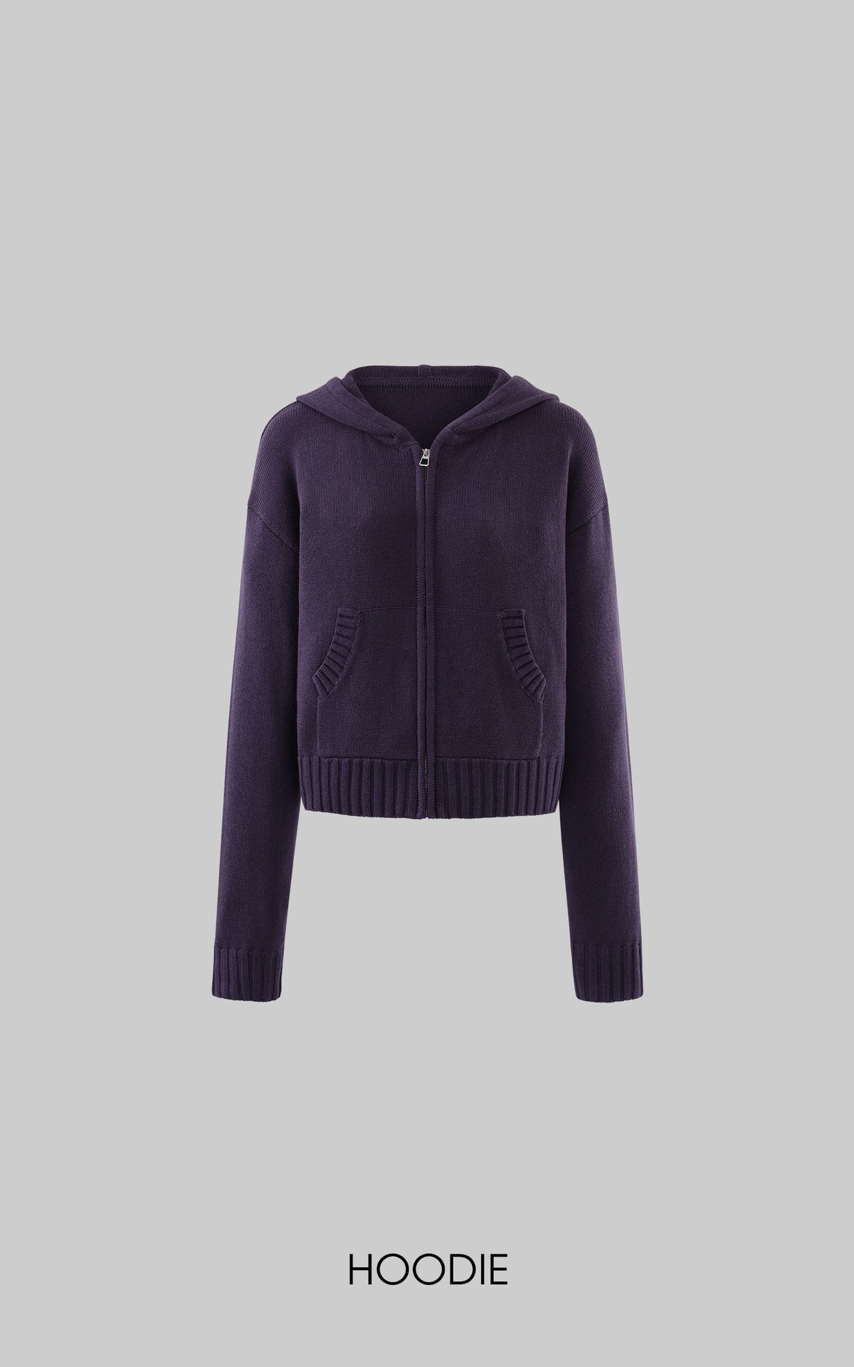 ROVENTE Knit Zip-Up Hoodie &amp; Drawstring Wide-Leg Pants Set