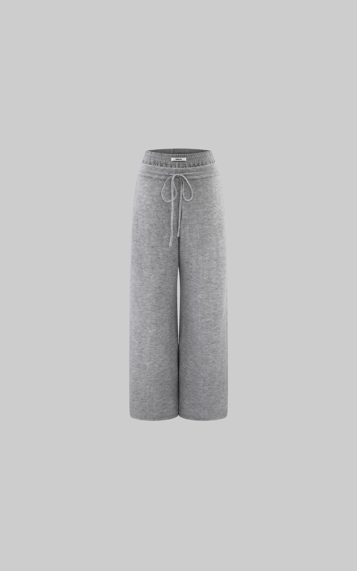 WARDEN EDGE Layered Waistband Wide-Leg Knit Pants