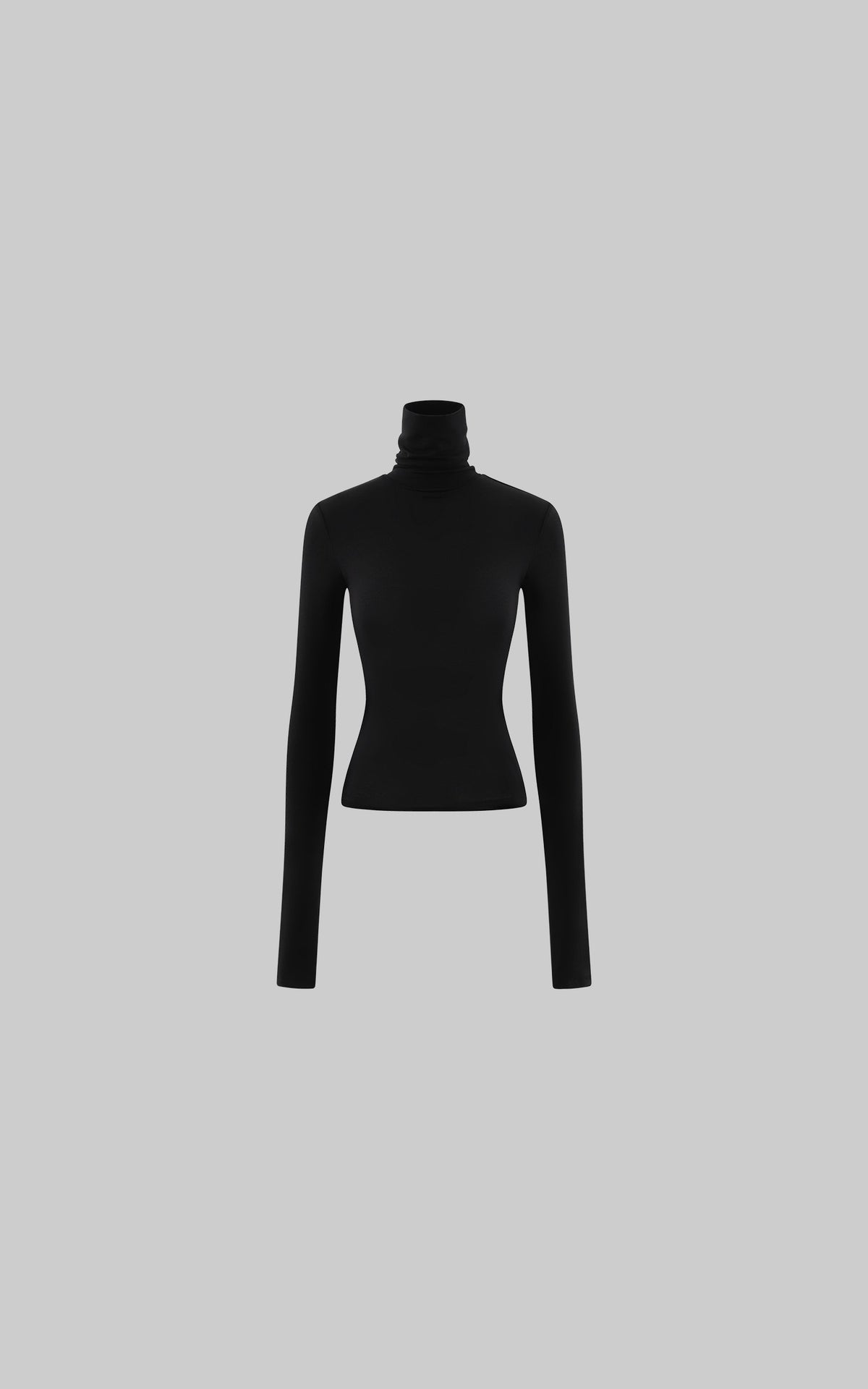 0122stepll Lace-Back Cutout Turtleneck Long Sleeve Top
