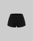 ROVENTE Minimal Tailored High Rise Mini Shorts with Structured Silhouette