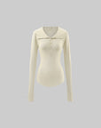 Rase le sol Fitted Long Sleeve Hooded Tee with Sketch Wing Motif