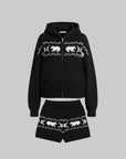 WARDEN EDGE Polar Knit Hoodie & Shorts Set
