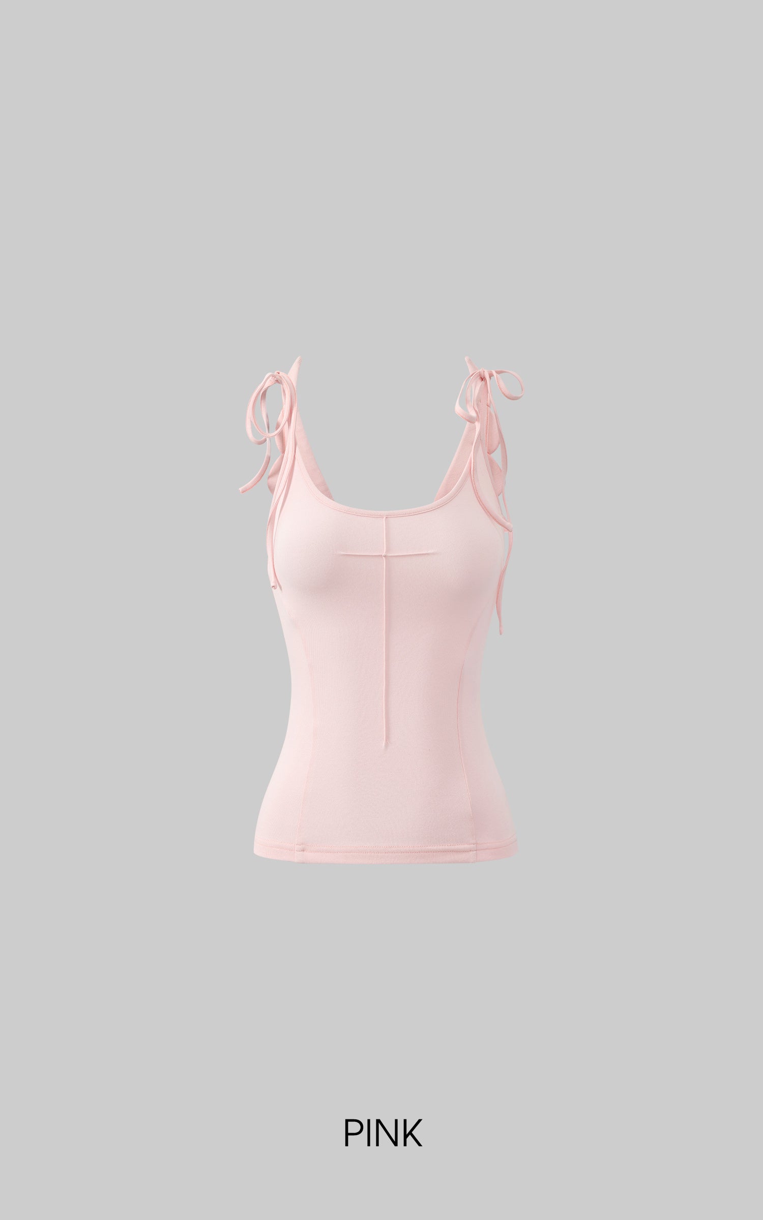 Rase le sol Cross-Stitched Winged Strap Bow Tank Top - PINKPARKS