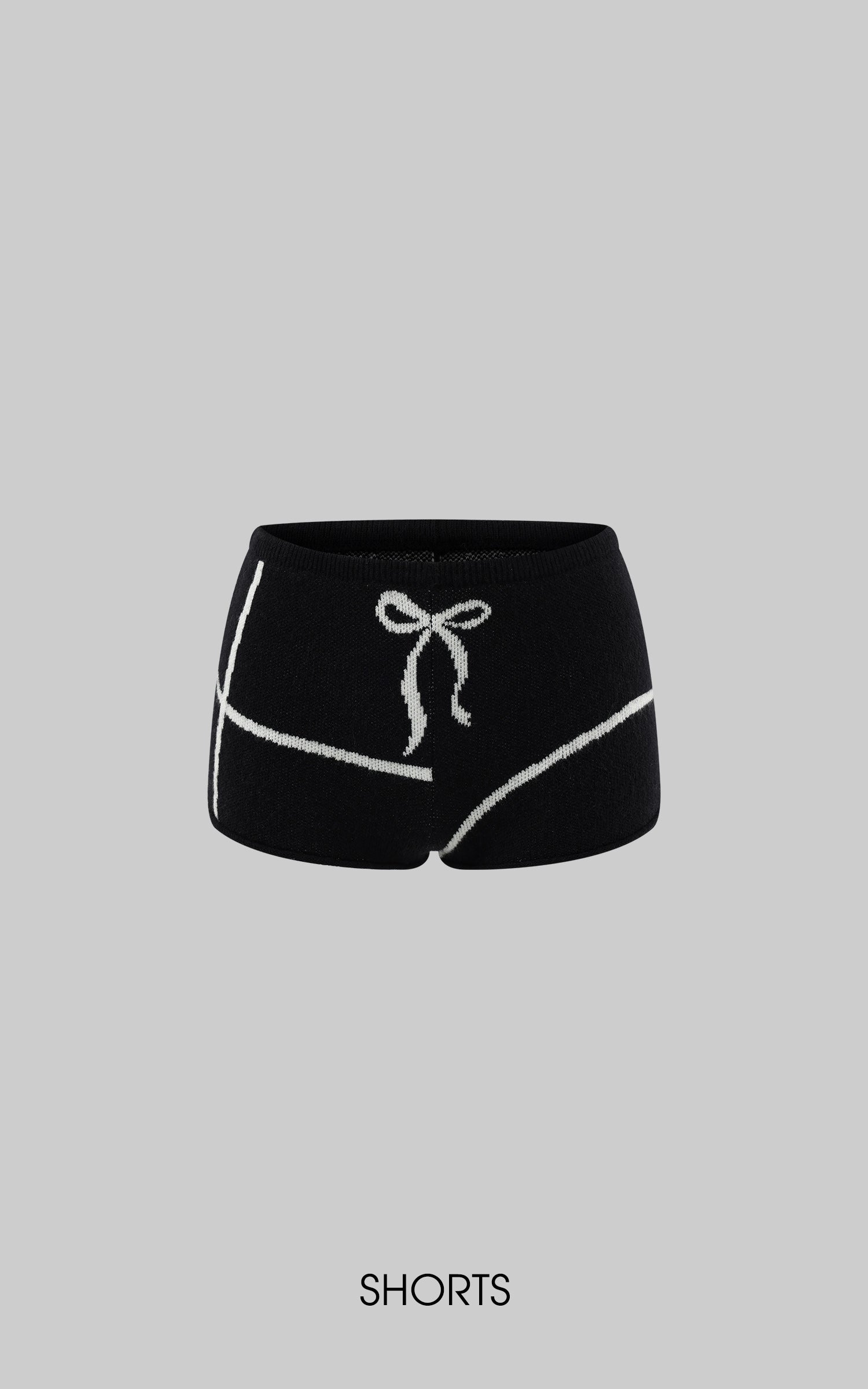 Rase le sol Black Knit Set with Cross Butterfly Motif