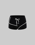 Rase le sol Black Knit Set with Cross Butterfly Motif