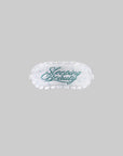WARDEN EDGE Ruffled Sleeping Beauty Embroidered Floral Sleep Eye Mask