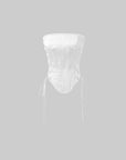 Rase le sol Satin Corset Top with Gloss Finish - PINKPARKS